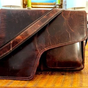 Used Kodiak Leather BUFFALO LEATHER MESSENGER Bag